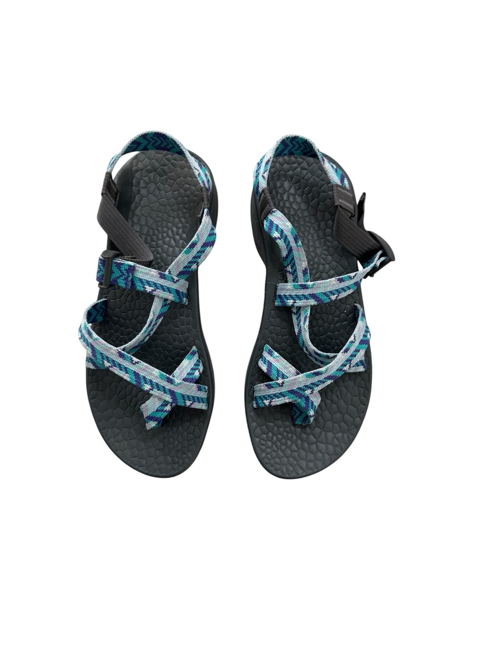 Chaco Teal & Blue Woven Strap Outdoor Sandals Women’s Size 11